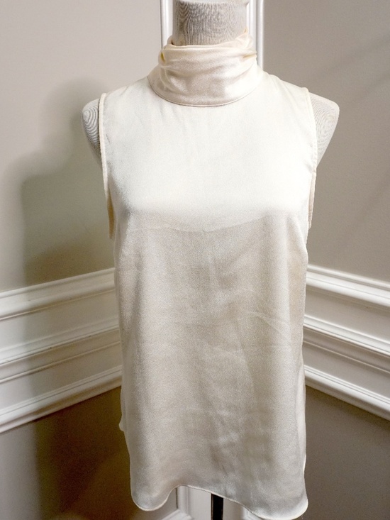 Vince Camuto Tops - Vince Camuto Sleeveless Turtle Neck Blouse Beige, Size S